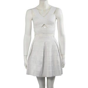 Ensemble  Set Top Skirt Dress White Bubble style Wedding Cocktail Medium